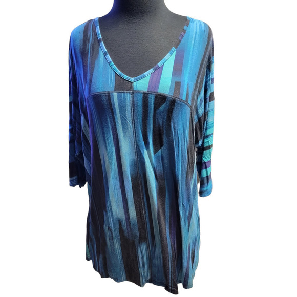Mercer & Madison top blouse v neck 3/4 sleeve plus size 2XL - Picture 1 of 8